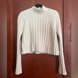 American Eagle Outfitters Cream Turtleneck Sweater